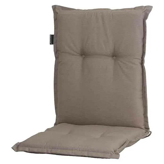 Madison Gartenmöbel-Auflage Panama im Set - Passend für: Niederlehner, Taupe, L x B x H: 105 x 50 x 8 cm - Abgebildet ist ein hellbraunes Gartenstuhlauflage mit Rückenlehne, das Komfort und Stil für den Außenbereich bietet.