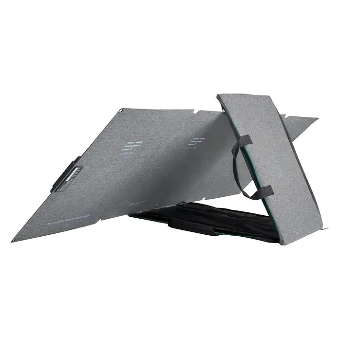 EcoFlow Panel solar Plegable - L x An x Al: 178,5 x 42 x 2,5 cm, 110 W - Un panel solar EcoFlow, configurado para maximizar la exposición solar. Ideal para camping y alimentación fuera de la red.