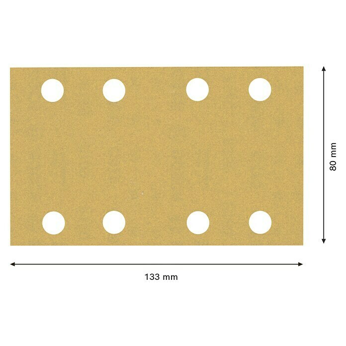 Bosch Expert Schleifblätter C470Körnung: 180, 80 x 133 mm, Klettbefestigung, 10 Stk. Sketch