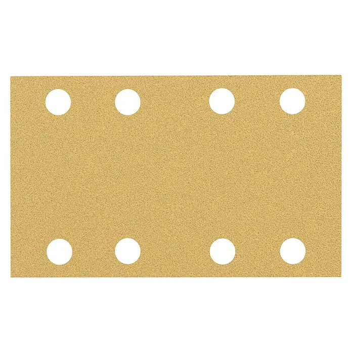 Bosch Expert Schleifblätter C470 - Körnung: 80, 80 x 133 mm, 10 Stk. - Gelbe Fußmatte mit acht schwarzen Löchern, ideal für den Eingangsbereich. Das robuste Material hält Schmutz und Nässe zuverlässig fern.