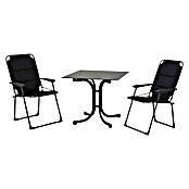 Siena Garden Gartenmöbel-Set Premium/Sola (3 -tlg., Schwarz/Anthrazit, Aluminium) | BAUHAUS