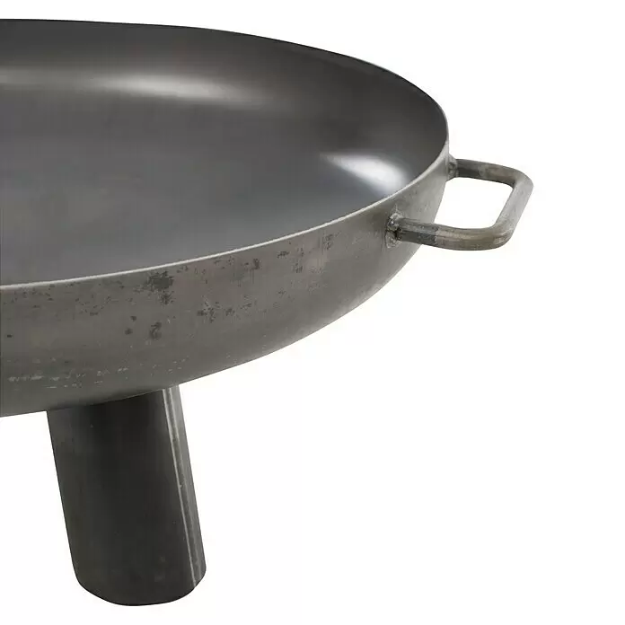 RedFire Feuerschale Salo - Durchmesser: 60 cm, Stahl - Dunkelgraue Metall-Feuerschale mit runder Schale, zwei seitlichen Griffen und drei stabilen Beinen.