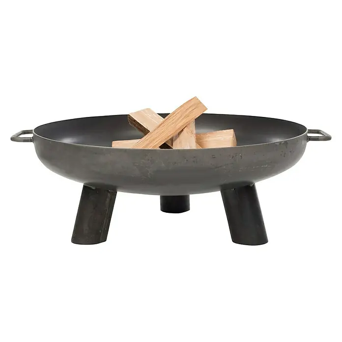 RedFire Feuerschale Salo - Durchmesser: 60 cm, Stahl - Die Feuerschale mit Holzscheiten sorgt für Wärme und eine gemütliche Atmosphäre im Garten. Perfekt für lange Sommerabende im Freien.