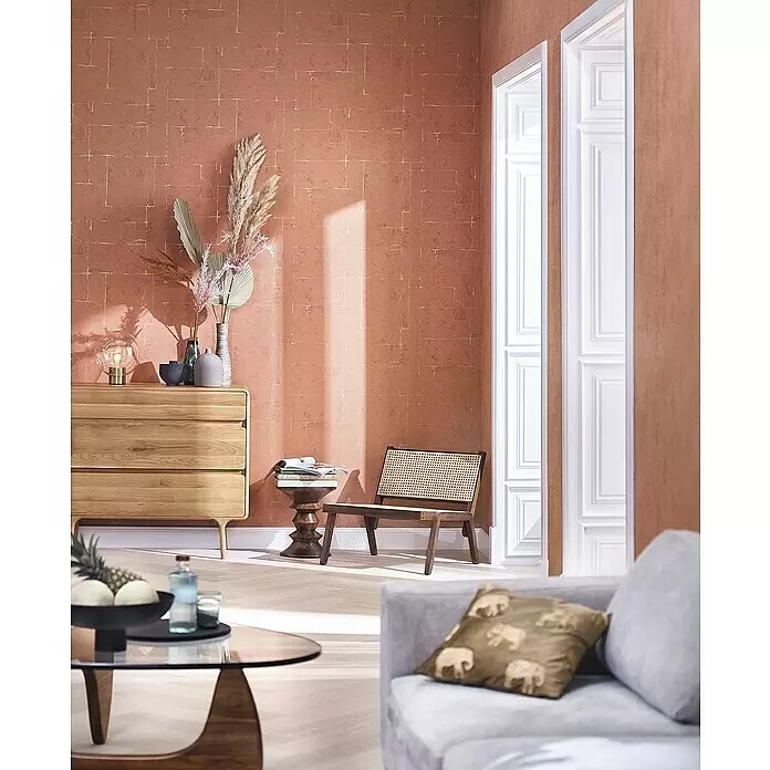 Marburg Papis Loveday Vliestapete I - Orange/Rot, Grafisch, 10,05 x 0,7 m - Stimmungsaufnahme