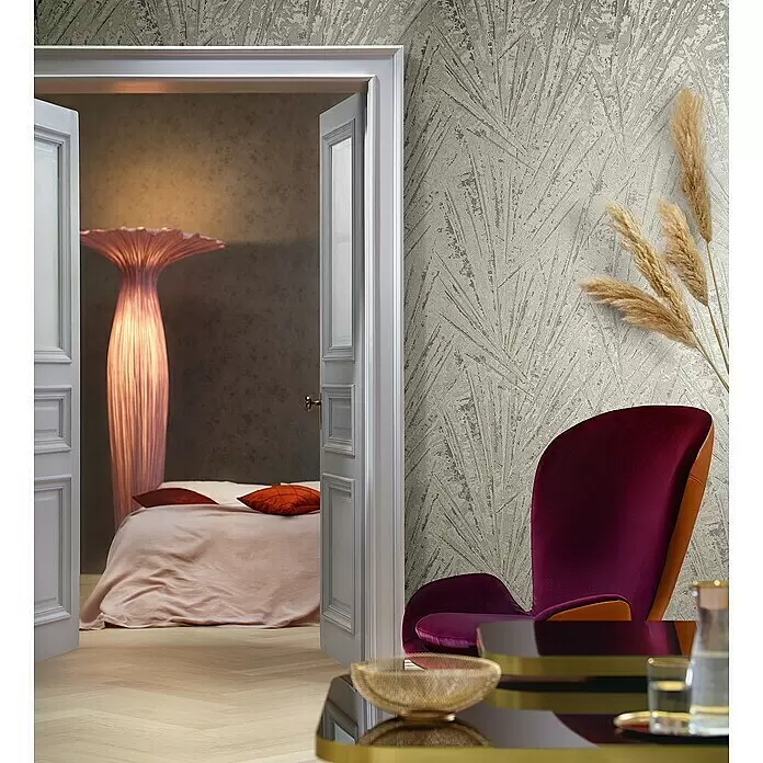 Marburg Papis Loveday Vliestapete Allover-Struktur - Beige/Pearl, Grafisch, 10,05 x 0,7 m - Stimmungsaufnahme