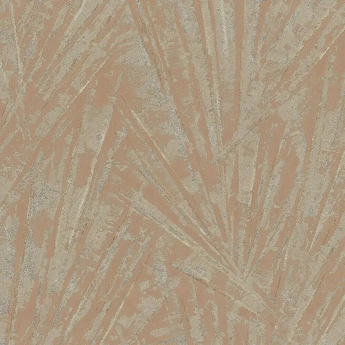 Marburg Papis Loveday Vliestapete Allover-Struktur - Rot/Gold, Grafisch, 10,05 x 0,7 m - Eine Nahaufnahme einer braunen und beigen strukturierten Tapete mit linearem Muster.