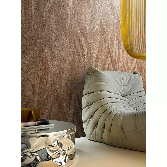Marburg Papis Loveday Vliestapete - Beige/Rot, Wellen, 10,05 x 0,7 m - Stimmungsaufnahme