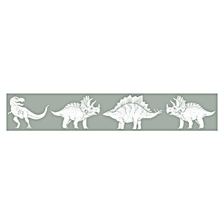 Marburg Kids' Walls Tapetenborte Dinosaurier (Grün, Motiv, L x H: 5 x 0,18 m, Vlies)