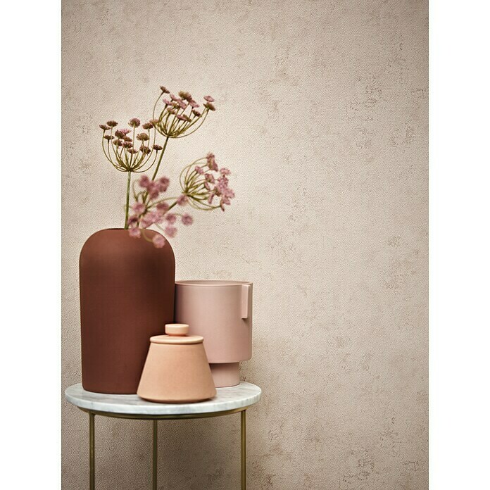 Marburg Papis Loveday Vliestapete Struktur I (Beige/Rot, Uni, 10,05 x 0,7 m) | BAUHAUS