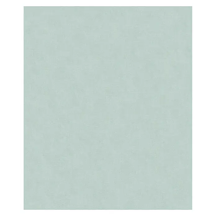 Marburg Kids' Walls Vliestapete schattiert - Türkis, Uni, 10,05 x 0,53 m - Das Bild zeigt eine einfarbige, blassgrüne Textur mit einem feinen, gleichmäßigen Muster. Ideal für Hintergründe und Designelemente.