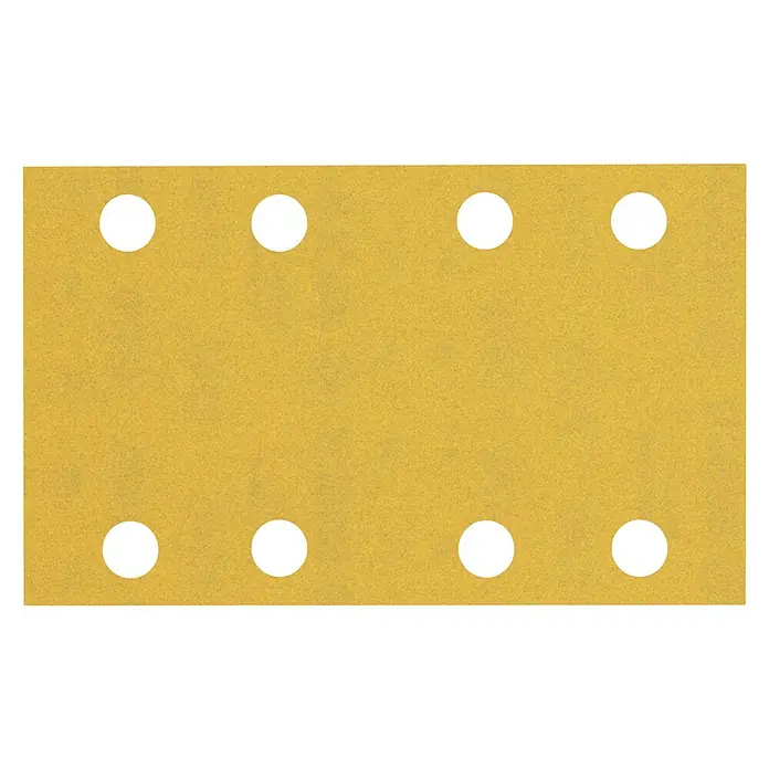 Bosch Expert Schleifblätter C470 - Körnung: 240, 80 x 133 mm, 10 Stk. - Gelbes Schleifpapier mit acht Löchern, ideal zum Schleifen von Oberflächen und zur Vorbereitung für die Lackierung.