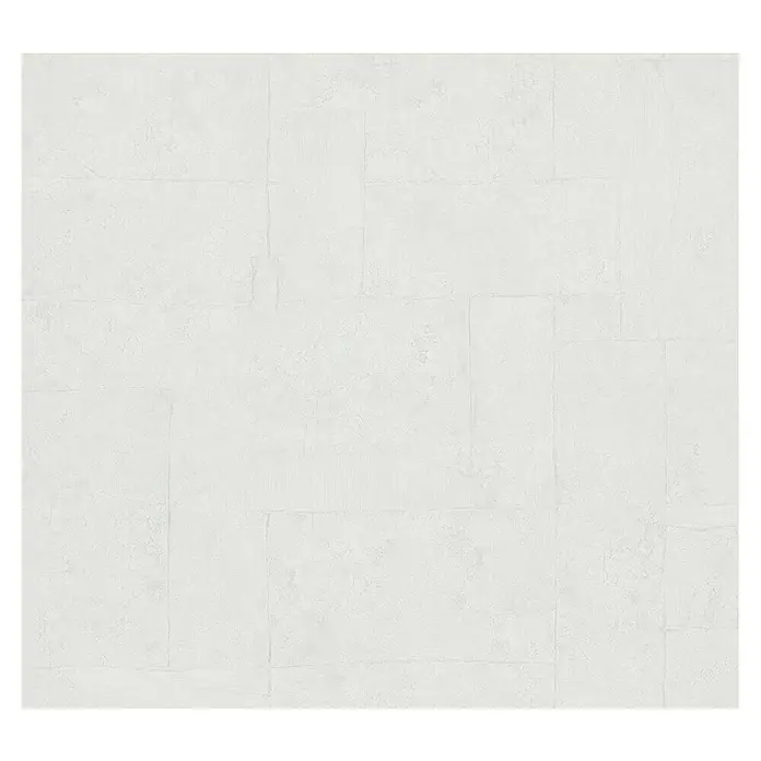 Marburg Papis Loveday Vliestapete I - Weiß, Grafisch, 10,05 x 0,7 m - Nahaufnahme einer weißen, strukturierten Wandtapete mit einem subtilen, zeitlosen Design für moderne Innenräume.