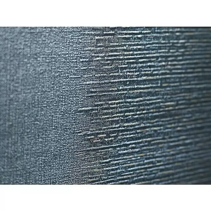 Marburg Papis Loveday Vliestapete Strukturstreifen - Blau/Grau, Grafisch, 10,05 x 0,7 m - Nahaufnahme von dunkelblau-grauem Strukturstoff mit geometrischem Webmuster aus feinen Quer- und Längslinien.