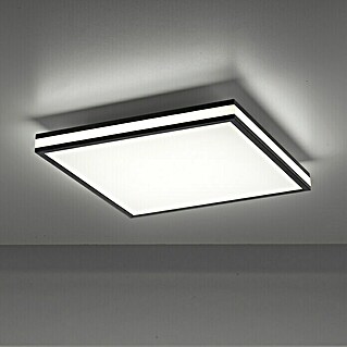 Just Light LED-Deckenleuchte Mario (24 W, L x B x H: 46,5 x 46,5 x 8,4 cm, Schwarz, Mehrfarbig)