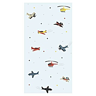 Marburg Kids' Walls Vliestapete Flugzeuge (Blau/Multicolor, Grafisch, 10,05 x 0,53 m)