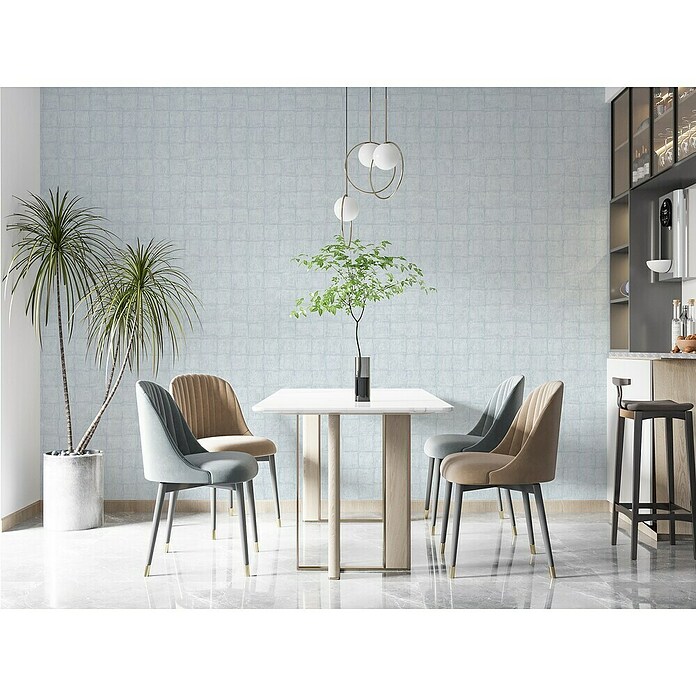 Marburg Botanica Vliestapete (Blau/Grau, Fliesenoptik, 10,05 x 0,53 m) | BAUHAUS