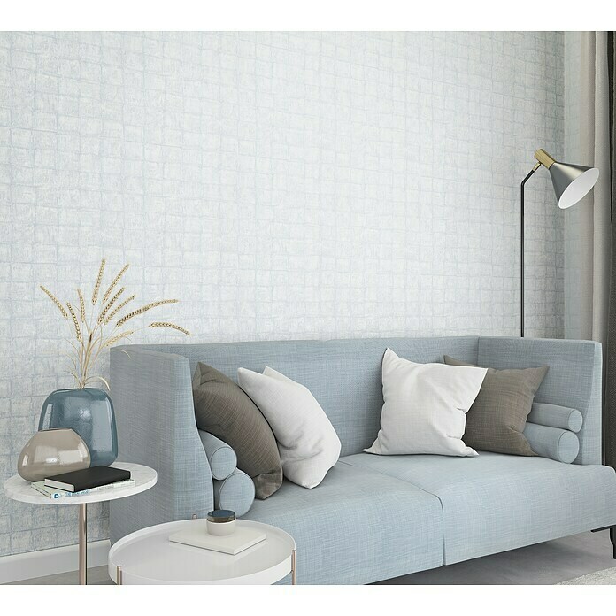 Marburg Botanica Vliestapete (Blau/Grau, Fliesenoptik, 10,05 x 0,53 m) | BAUHAUS