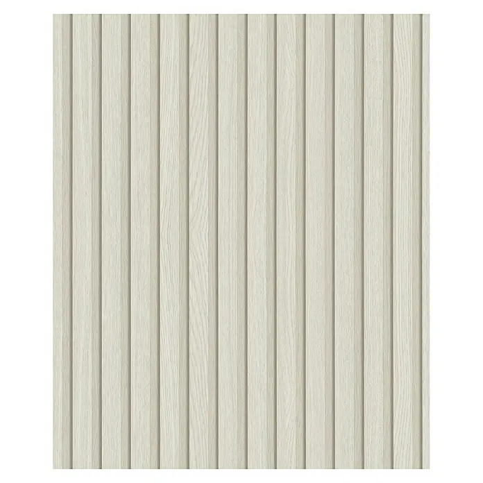 Marburg Botanica Vliestapete Wandpaneele - Beige, Holzoptik, 10,05 x 0,53 m - Bild von hellem Holzpaneel mit vertikalen Brettern und feiner Maserung, ideal für moderne Wandverkleidungen und Innendesign.