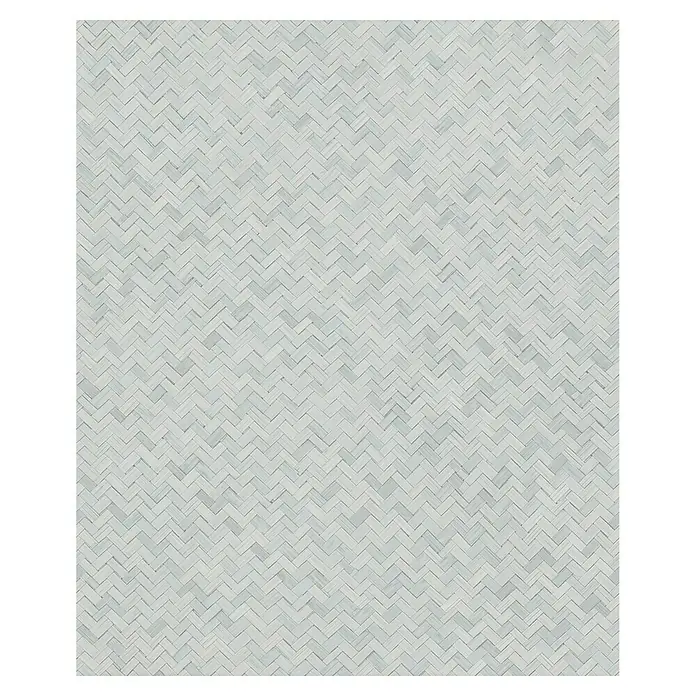 Marburg Botanica Vliestapete Allover - Grün, Grafisch, 10,05 x 0,53 m - Elegantes graues Mosaikmuster im Fischgrät-Design. Dieses hochwertige Mosaik ist ideal für stilvolle Wand- und Bodenbeläge und verleiht jedem Raum eine besondere Note.
