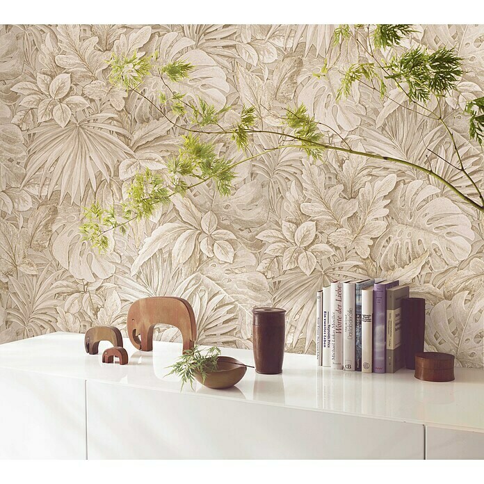 Marburg Botanica Vliestapete (Beige, Floral, 10,05 x 0,53 m) | BAUHAUS