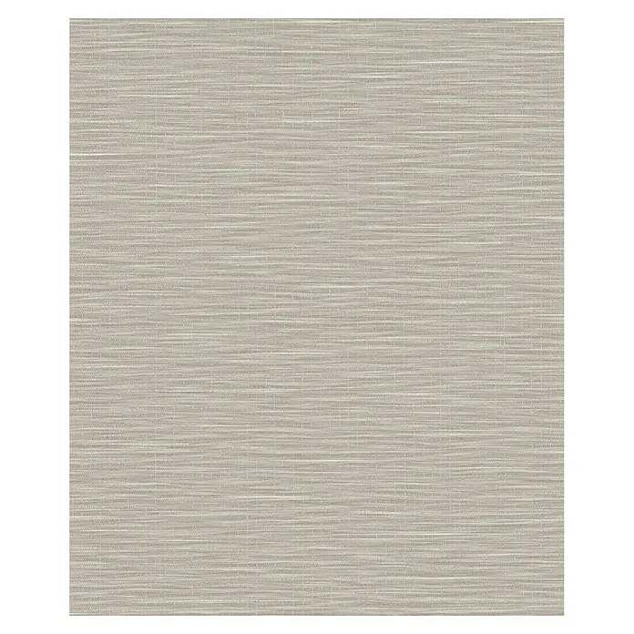 Marburg Botanica Vliestapete Webstruktur - Beige, Uni, 10,05 x 0,53 m - Nahaufnahme eines Stoffmusters in einem neutralen Farbton mit einer feinen, horizontalen Webstruktur, ideal für Textil- und Designprojekte.