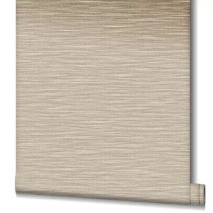 Marburg Botanica Vliestapete Webstruktur - Beige, Uni, 10,05 x 0,53 m - Hellbeiger, texturierter Tapetenrolle, ausgerollt mit dezentem Webmuster.