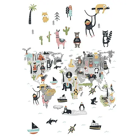 Marburg Kids' Walls Fototapete Tiere aus der ganzen Welt