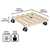 Gardol Pflanzenroller Paletti (34 x 34 cm, Max. Belastung: 100 kg)