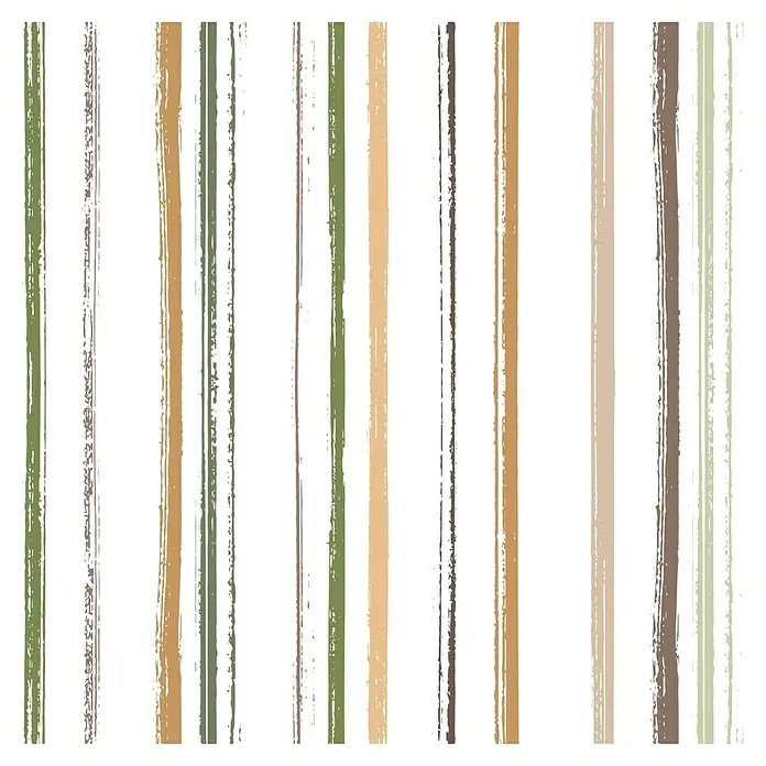 Marburg Kids' Walls Vliestapete Kombistreifen I - Weiß/Grün/Beige, Streifen, 10,05 x 0,53 m - Illustration mit senkrechten Streifen in verschiedenen Erdtönen auf weißem Grund. Einzigartiges Design für diverse kreative Projekte.