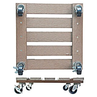 Wagner System Pflanzenroller (29 x 29 cm, WPC, Taupe, Max. Belastung: 80 kg)