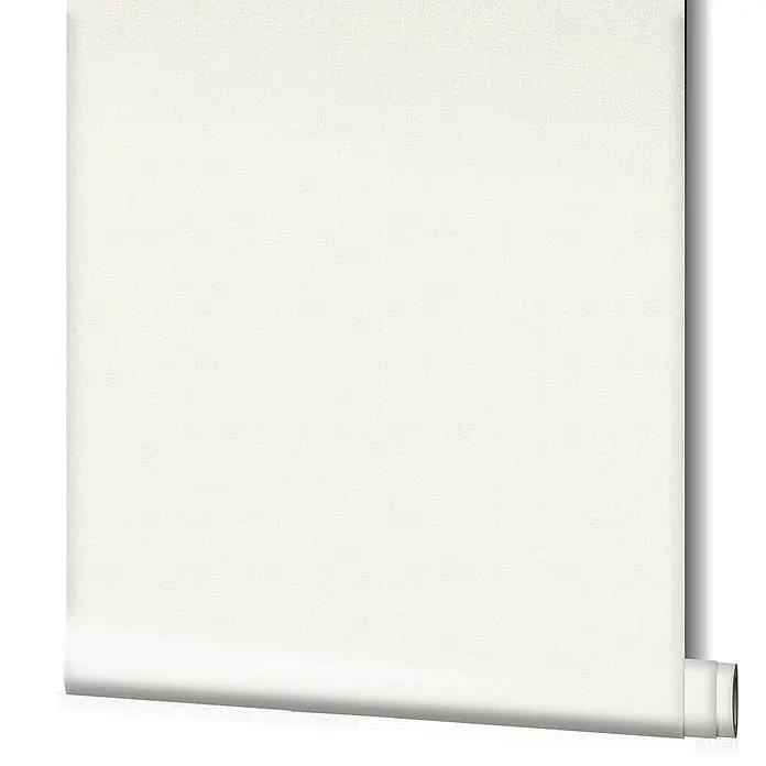 Marburg Kids' Walls Vliestapete - Cremeweiß, Uni, 10,05 x 0,53 m - Abbildung einer Rolle weißer, strukturierter Tapete, ideal für die Wandgestaltung und Raumaufwertung mit schlichter Eleganz.