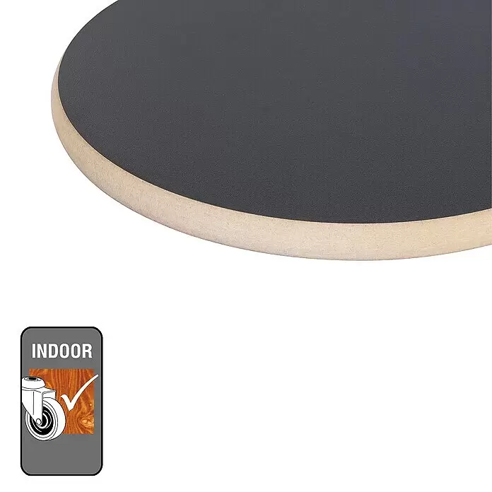 Wagner System Pflanzenroller - Durchmesser: 29,5 cm, Holz, Schwarz, Max. Belastung: 100 kg - Detailaufnahme