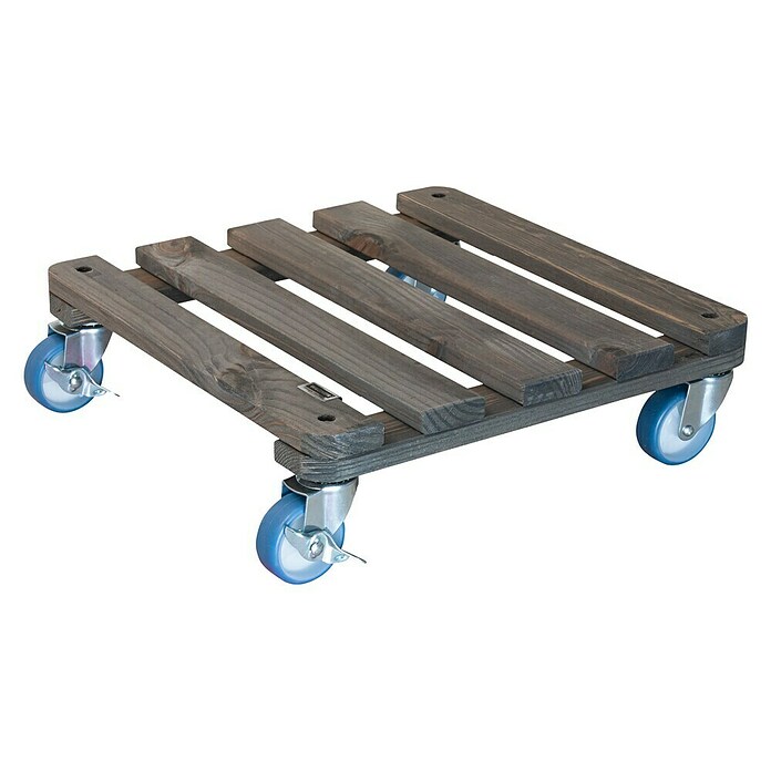 Plantenroller (l x b x h: 40 x 40 x 12 cm, Hout, Donkerbruin, Max. belasting: 200 kg) | BAUHAUS