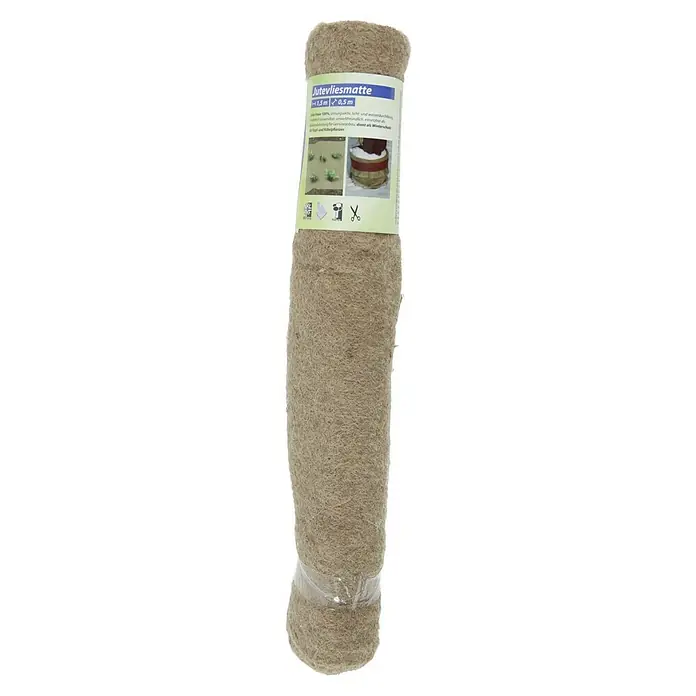 Floraworld Classic Jutevliesmatte - Natur, Länge: 150 cm - Jutevliesmatte, 1,5 m x 0,5 m, aus 100% Jute, ideal für den ökologischen Gartenbau, als Winterschutz für Topf- und Kübelpflanzen.
