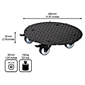 Gardol Pflanzenroller (Aluminium, Schwarz, Max. Belastung: 150 kg)