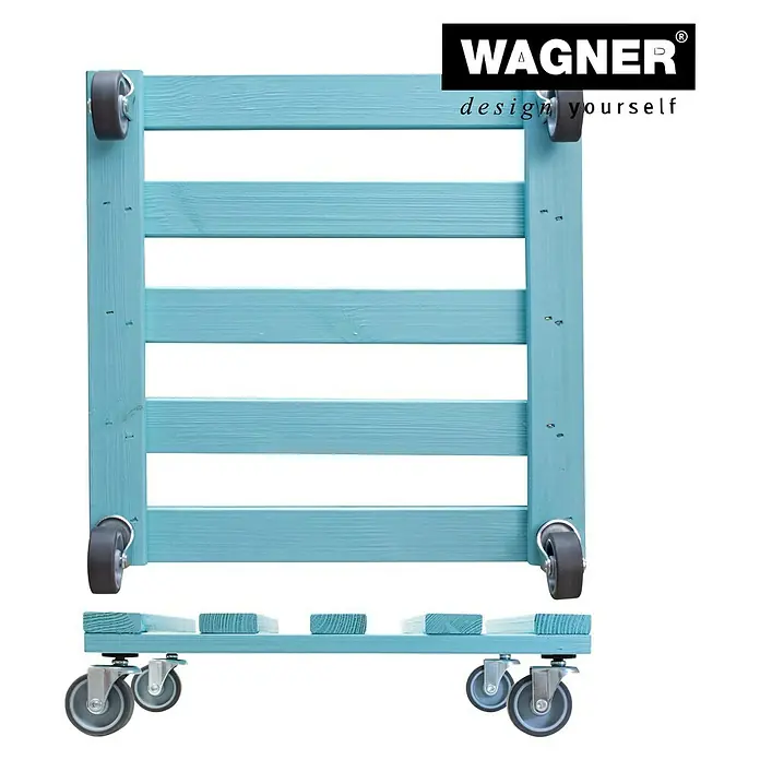 Wagner System Pflanzenroller - 9,5 x 38 cm, Blau, Max. Belastung: 120 kg, Durchmesser Rolle: 50 mm - Das blaue Rollbrett mit den robusten Rädern ist ideal für den einfachen Transport schwerer Gegenstände. Praktisch und stabil für den Alltag.