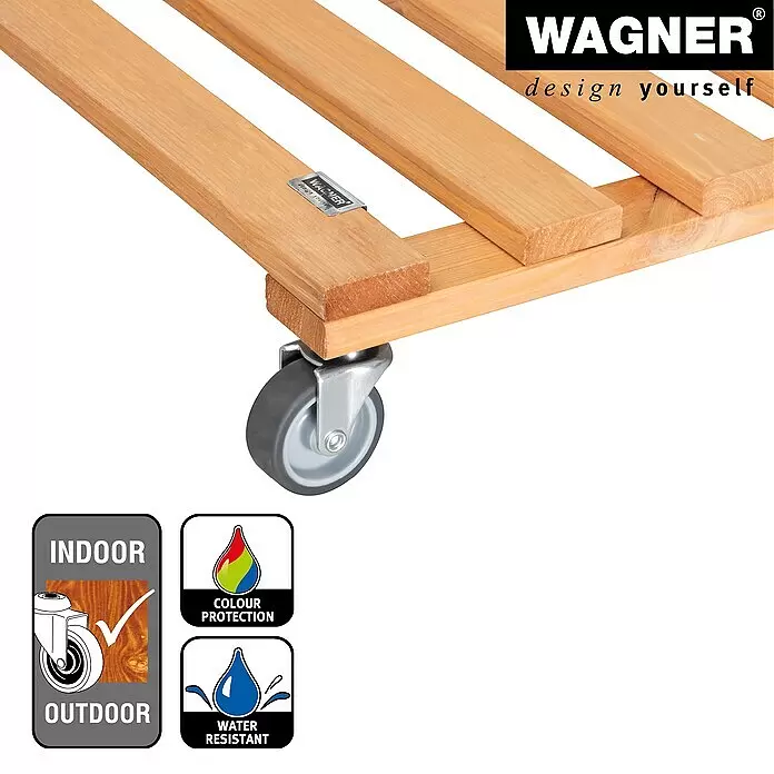 Wagner System Pflanzenroller - 9,5 x 38 cm, Hellbraun, Max. Belastung: 120 kg, Durchmesser Rolle: 50 mm - Detailaufnahme
