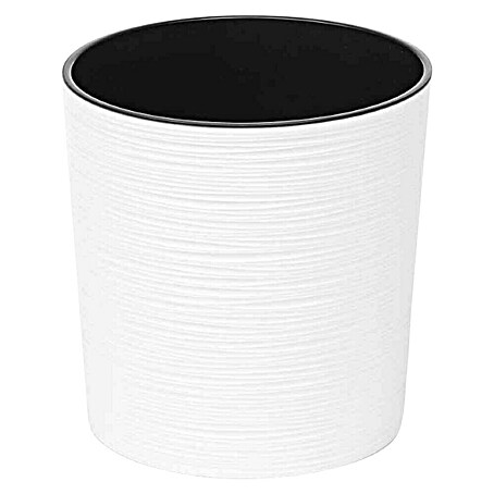 Siena Garden Pflanztopf Lens Eco (Außenmaß (Ø x H): 25 x 25,5 cm, Kunststoff, Weiß)