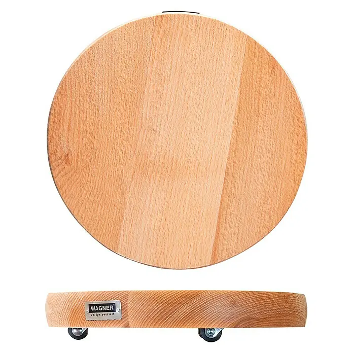 Wagner System Pflanzenroller Massiv - 25 cm, Buche, Hellbraun, Max. Belastung: 100 kg - Rollbrett aus Holz von Wagner, ideal zum einfachen Bewegen von Pflanzen und Möbeln, mit robusten Rollen für hohe Belastbarkeit.