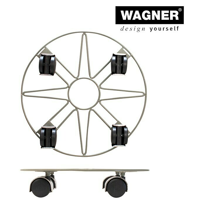 Wagner System Pflanzenroller (30 cm, Metall, Grau, Max. Belastung: 60 kg) | BAUHAUS