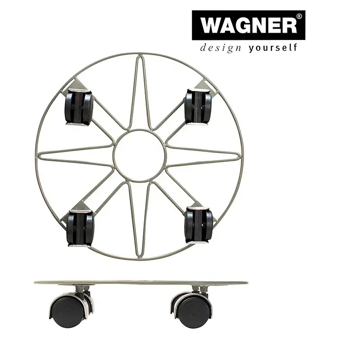 Wagner System Pflanzenroller - 30 cm, Metall, Grau, Max. Belastung: 60 kg - Das Wagner Pflanzenroller-Design mit Rollen für den Innen- und Außenbereich ermöglicht leichtes Bewegen von Pflanzen.