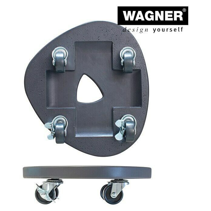 Wagner System Pflanzenroller (28 cm, Beton, Anthrazit, Max. Belastung: 80 kg) | BAUHAUS