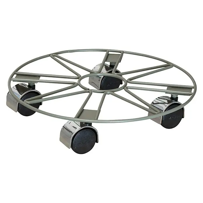 Wagner System Pflanzenroller - 30 cm, Metall, Grau, Max. Belastung: 60 kg - Rollender Pflanzenständer aus Metall für den Innenbereich, leicht beweglich.