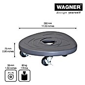 Wagner System Pflanzenroller (28 cm, Beton, Anthrazit, Max. Belastung: 80 kg) | BAUHAUS