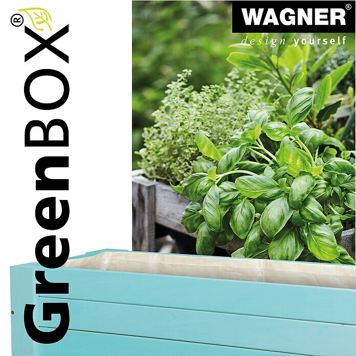 Wagner System GreenFamily Hochbeet GreenBOX light (83 x 34,5 x 70 cm, Holz, Aqua Splash) | BAUHAUS