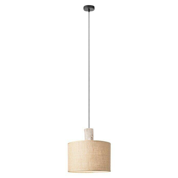 Home Sweet Home Pendelleuchte rund (Ø x H: 30 x 40 cm, Beige, Holz, Beige, E27) | BAUHAUS