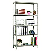 Simonrack Simonclassic Metallregal Advantage Mini (H x B x T: 180 x 80 x 30 cm, Traglast pro Boden: 75 kg, Anzahl Böden: 5 Stk., Schrauben, Grau) | BAUHAUS