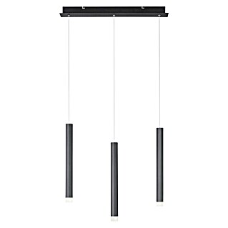 LED viseča svetilka Bruno (18 W, Do x Š x V: 55 x 8 x 60 cm, Črne barve, Toplo bela, 3 kos)