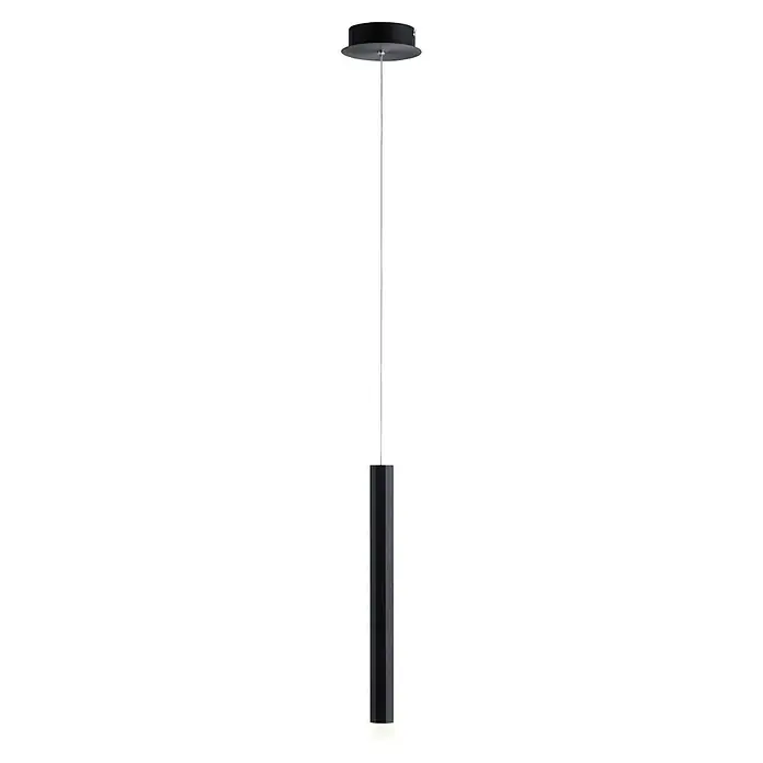 LED-Pendelleuchte Bruno - 6 W, L x B x H: 12 x 12 x 60 cm, Schwarz, Warmweiß, 1 Stk. - Die moderne Stehleuchte mit schlankem Design und minimalistischem Stil sorgt für eine elegante Beleuchtung in jedem Raum.