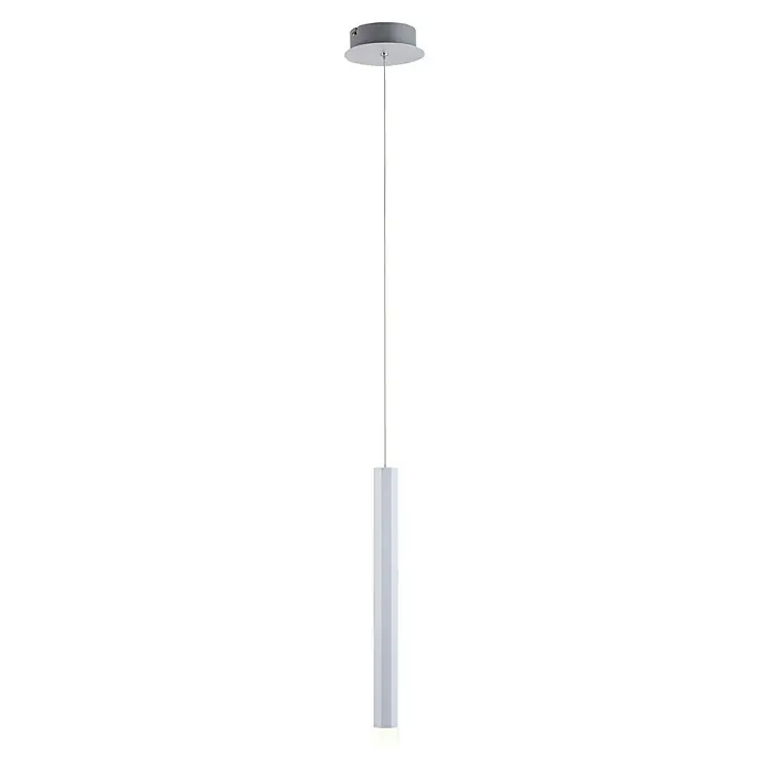 LED-Pendelleuchte Bruno - 6 W, L x B x H: 12 x 12 x 60 cm, Aluminium, Warmweiß, 1 Stk. - Moderne Pendelleuchte mit schlankem, zylindrischem Design und LED-Beleuchtung für eine stilvolle Atmosphäre.